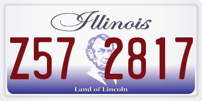 IL license plate Z572817