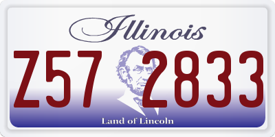 IL license plate Z572833