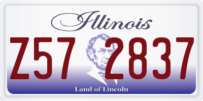 IL license plate Z572837