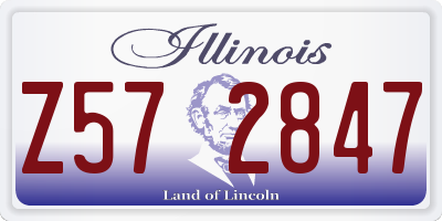 IL license plate Z572847