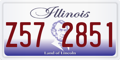 IL license plate Z572851