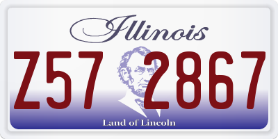 IL license plate Z572867