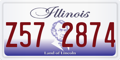 IL license plate Z572874