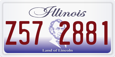 IL license plate Z572881