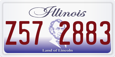 IL license plate Z572883