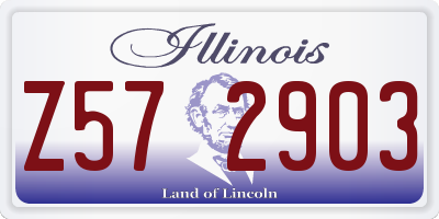 IL license plate Z572903