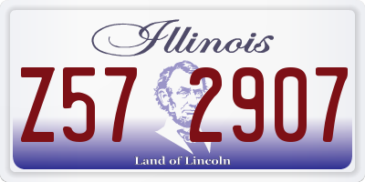 IL license plate Z572907