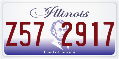 IL license plate Z572917