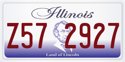 IL license plate Z572927