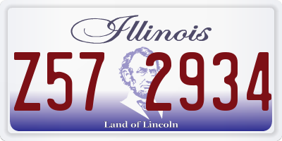 IL license plate Z572934