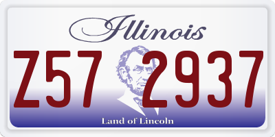 IL license plate Z572937