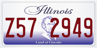 IL license plate Z572949
