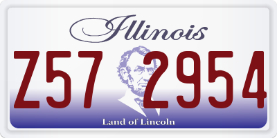 IL license plate Z572954