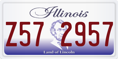 IL license plate Z572957