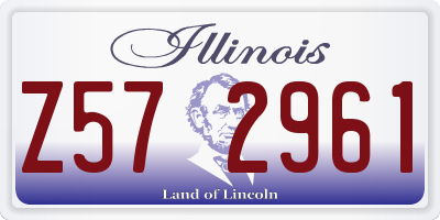 IL license plate Z572961