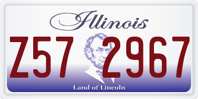 IL license plate Z572967