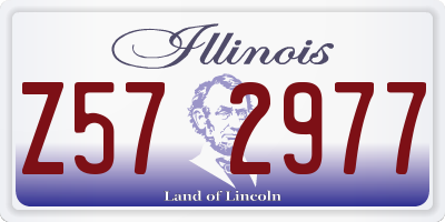 IL license plate Z572977