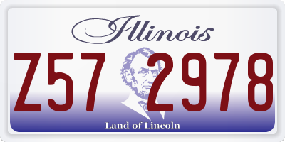 IL license plate Z572978