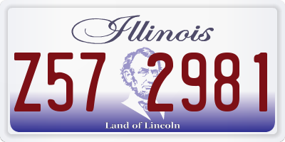 IL license plate Z572981