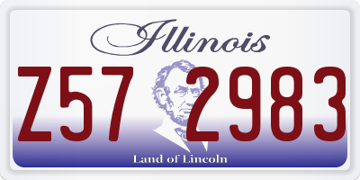 IL license plate Z572983
