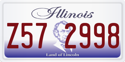 IL license plate Z572998