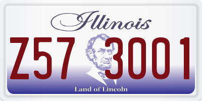 IL license plate Z573001