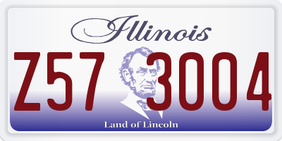 IL license plate Z573004