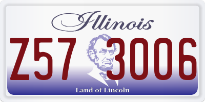 IL license plate Z573006