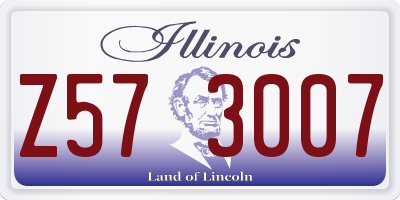 IL license plate Z573007