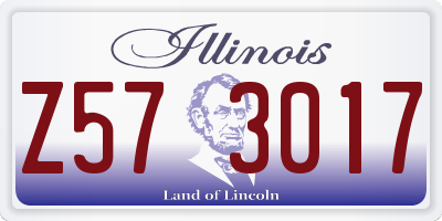 IL license plate Z573017
