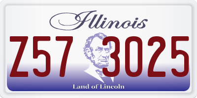 IL license plate Z573025
