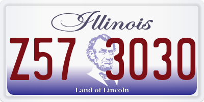 IL license plate Z573030