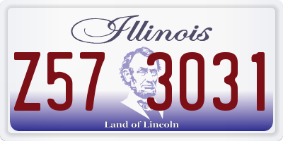 IL license plate Z573031