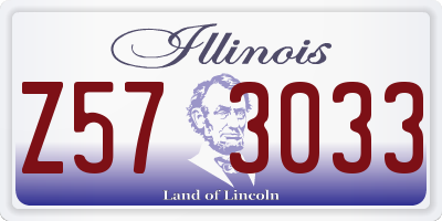 IL license plate Z573033