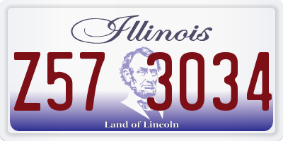 IL license plate Z573034