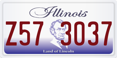 IL license plate Z573037