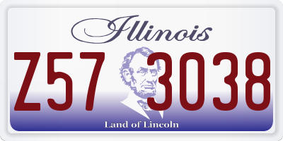 IL license plate Z573038