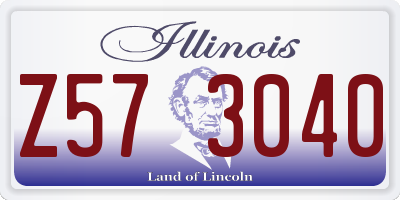 IL license plate Z573040