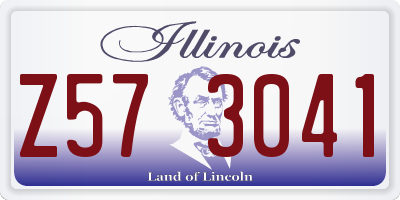 IL license plate Z573041
