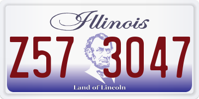 IL license plate Z573047