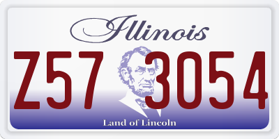 IL license plate Z573054