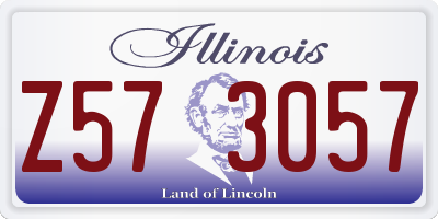 IL license plate Z573057