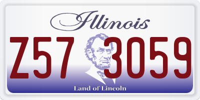IL license plate Z573059