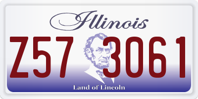 IL license plate Z573061