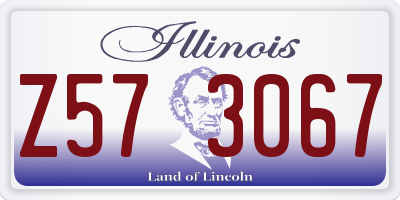 IL license plate Z573067