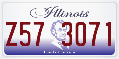 IL license plate Z573071
