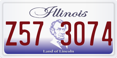 IL license plate Z573074