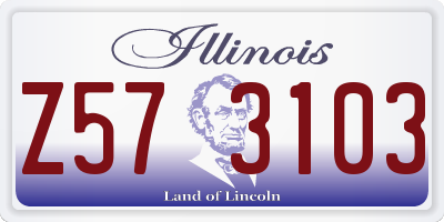 IL license plate Z573103