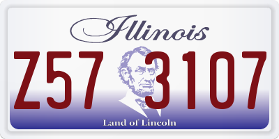 IL license plate Z573107