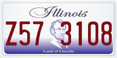 IL license plate Z573108